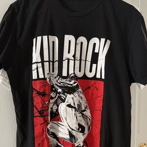 Kid Rock Black and Red Graphic T-Shirt